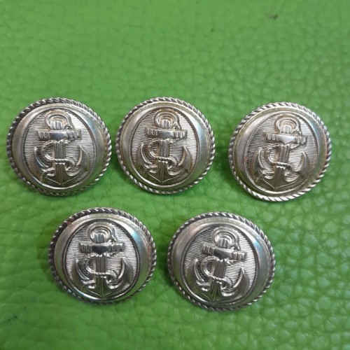 فروش 5 عدد دکمه نیرو دریایی کلکسیونی و آنتیک