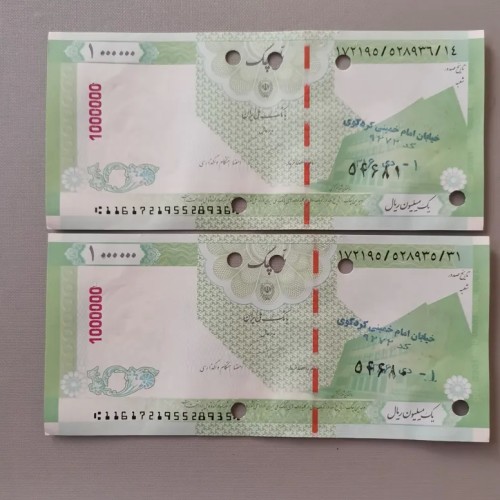 فروش جفت چک بانک ملی ایران یک میلیون ریال