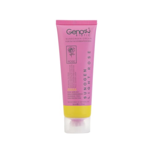 کرم ضد آفتاب رنگی SPF50 ژنوبایوتیک مناسب پوست چرب