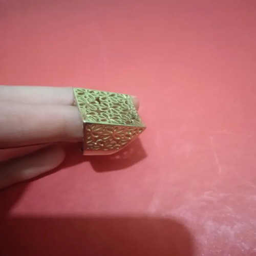 خرید انگشتر کد K18 زنانه درشت آبکاری طلای ثابت