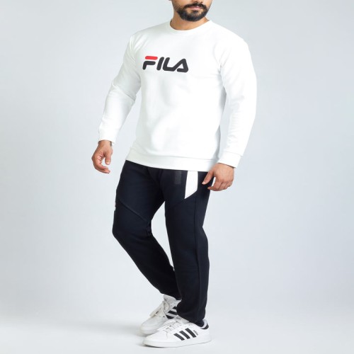 ست تیشرت و شلوار سفید مشکی Fila مدل 1331