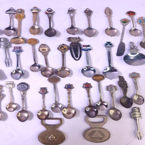 فروش 47 قاشق آنتیک قدیمی