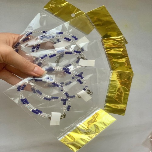 خرید گردنبند آبی کاربُنی عمده 5 عددی وردسا