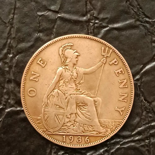 فروش سکه قدیمی 1 پنی انگلستان 1936