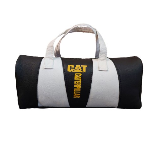 ساک ورزشی سفید مشکی CAT مدل 1224 با جنس چرم مصنوعی