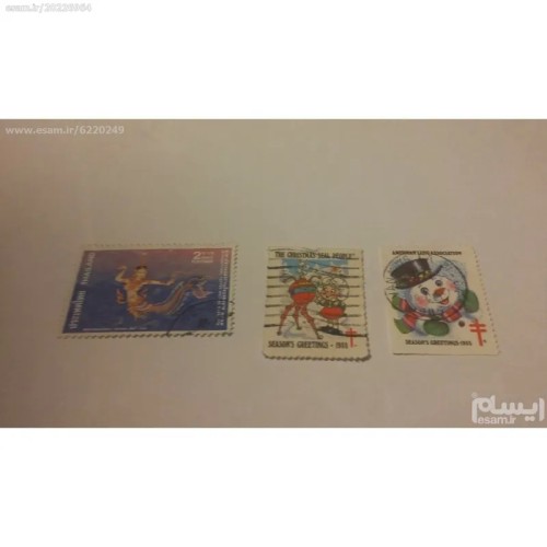 فروش 3 تمبر کارتونی با طرح‌های جذاب و متنوع