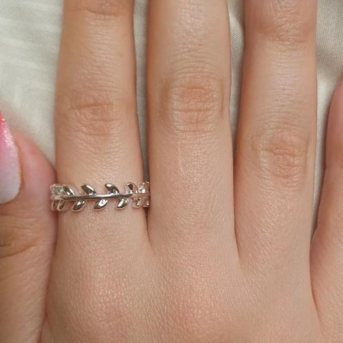 انگشتر حلقه برگ های ابدی سایز 9 - جاودانگی و طبیعت