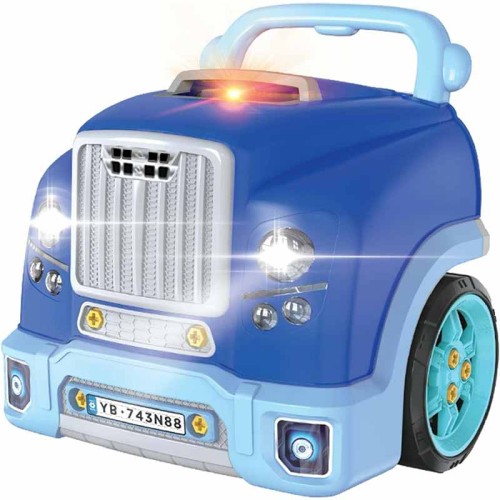 اسباب بازی کیت مکانیکی کاپوت کامیون آبی D0014