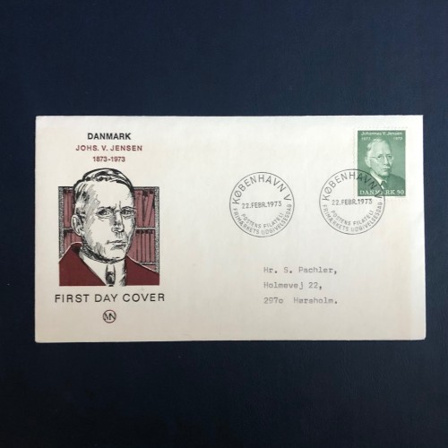 فروش پاکت مهر روز دانمارک 1973 یوهانس ویلهلم جنسن