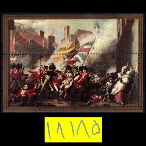 فروش شیت تمبر باارزش جالب جنگهای جرسی تابلویی