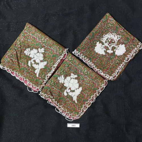 فروش تو طاقچه ایی ترمه مروارید دوزی 3 تیکه قدیمی