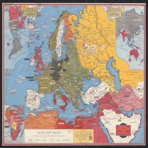 فروش نقشه اروپا در جنگ جهانی دوم در اندازه A1