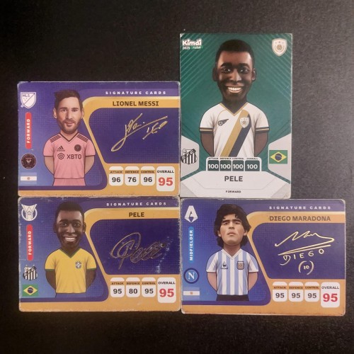 کارت کیمدی پله 100 مسی مارادونا امضا با ضمانت