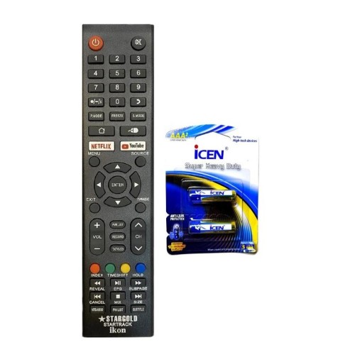 کنترل تلویزیون آیکون IKON جدید با باتری و کیفیت عالی