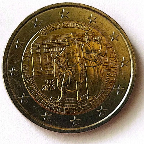 فروش سکه 2 یورو سالگرد بانک ملی اتریش 2016