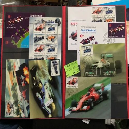 فروش فولدر تمبر،پاکت مهرروز،کارت پستال فرمول 1 باکو