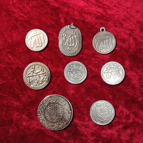 سکه یادبود فلزی آهنی قدیمی مجموعه 8 عدد کلکسیونی
