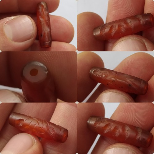 فروش مهره عقیق معدنی زغال دار لول نشان خاص