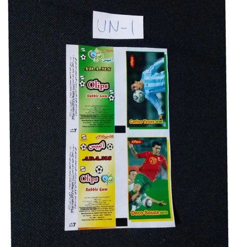 فروش بلوک عکس آدامس فوتبالی نایاب برش نخورده