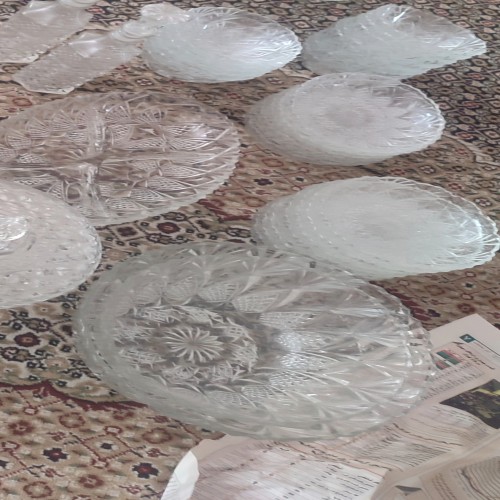 فروش سرویس کامل آجیل خوری کریستال قدیمی