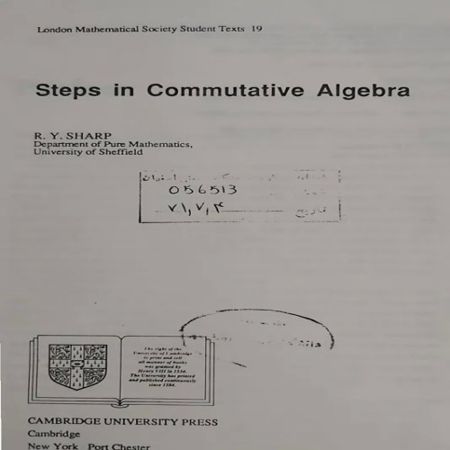 فروش Steps in commutative algebra