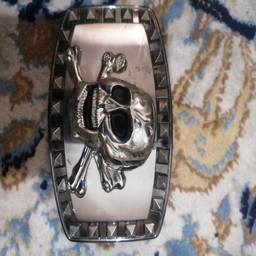 خرید سگک کمربند استیل کروم وردسا با طرح اسکلت