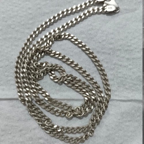 خرید زنجیر نقره یاس با طول ۷۰ سانتی‌متر و طرح زیبا