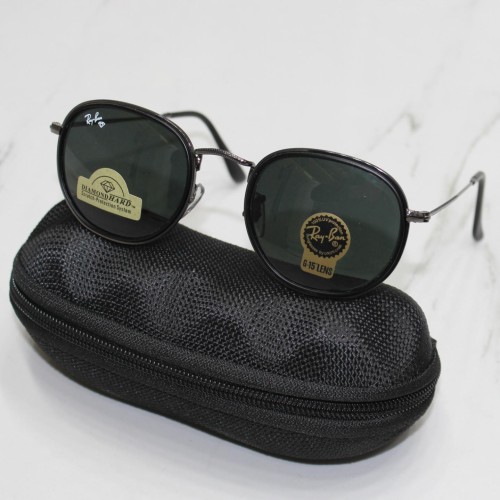 فروش عینک شیشه سنگ Ray Ban با بدنه فلز مشکی