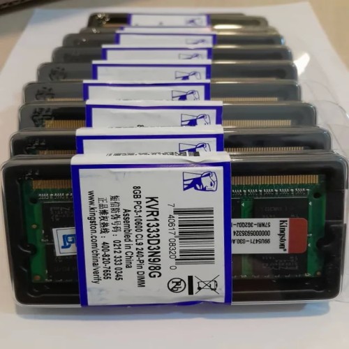 فروش رم لپ تاپی 8GB DDR3 1333 کینگستون با گارانتی