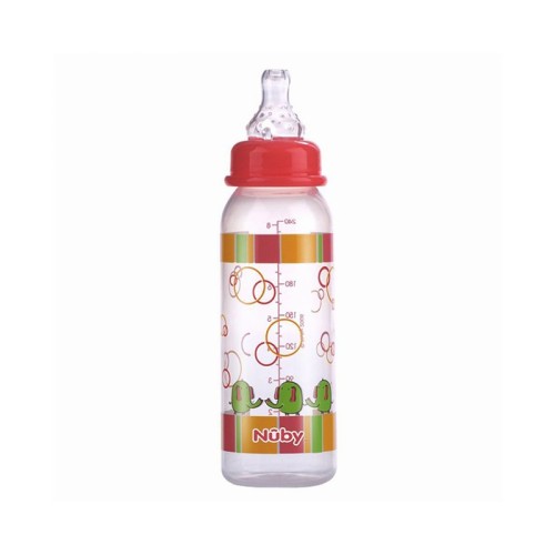 طلق گرد نارنجی طرحدار با سرشیشه 240ml نابی 1160