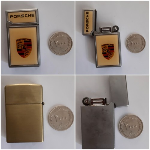 فندک پورشه طلایی گازی سنگی با طراحی خاص و تمیز