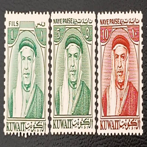 فروش 3 عدد تمبر قدیمی کویت مهر نخورده