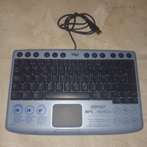 فروش کیبورد اینتل مینی با تاچ پد و پایه فلزی