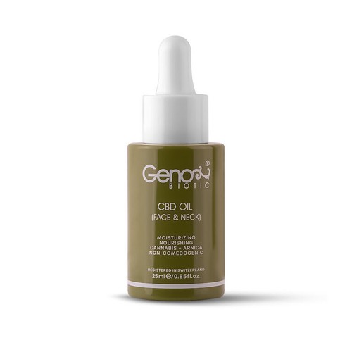 روغن رطوبت رسان صورت و گردن CBD ژنوبایوتیک 25 میل