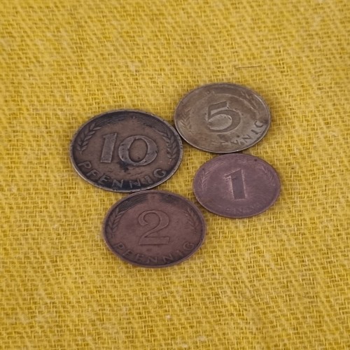 فروش 4 سکه غیرتکراری فنینگ آلمان قدیم باهم