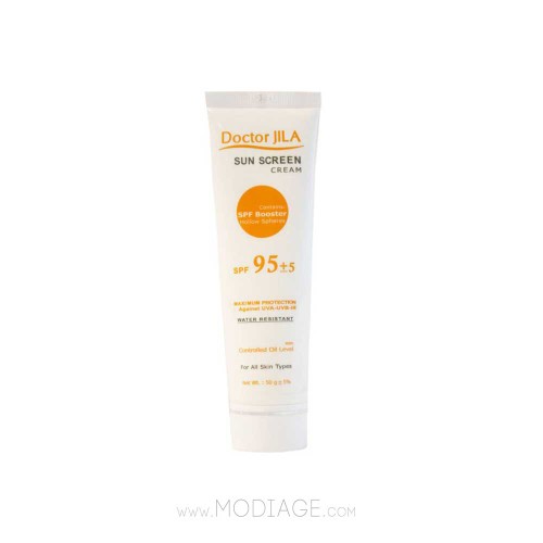 کرم ضدآفتاب SPF95 بی رنگ دکتر ژیلا برای انواع پوست