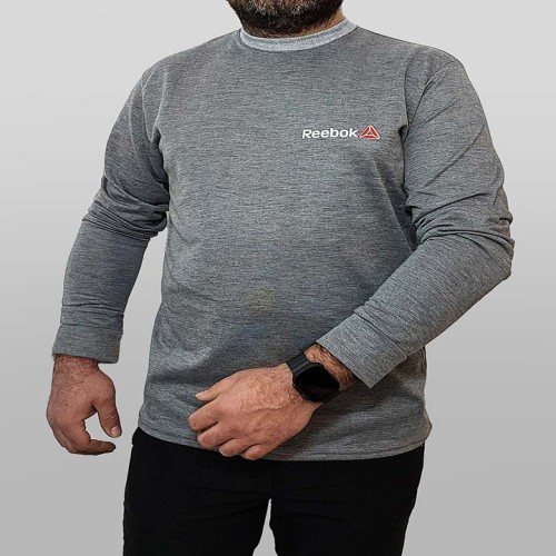 تیشرت خاکستری آستین بلند Reebok مدل 1393 مناسب همه سنین