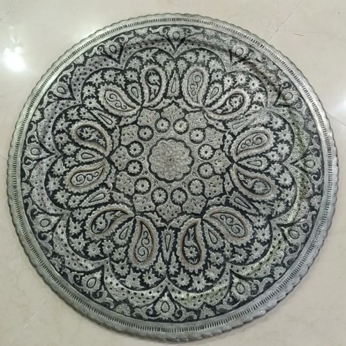 فروش سینی مسی قدیمی و زیبا در جعبه اصلی