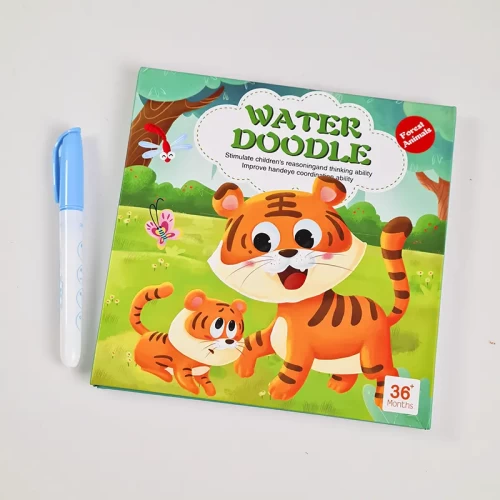 کتاب نقاشی با ماژیک جادویی و طرح‌های حیوانات جنگل