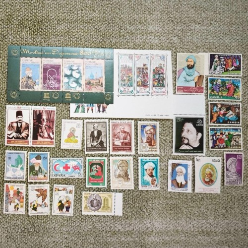 مجموعه تمبرهای مرتبط با فرهنگ و تاریخ ایران و جهان