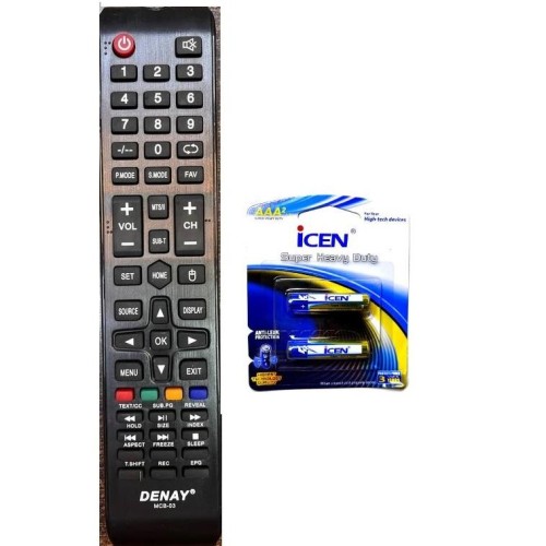 کنترل تلویزیون دنای مدل MCB 03 با باتری اصل