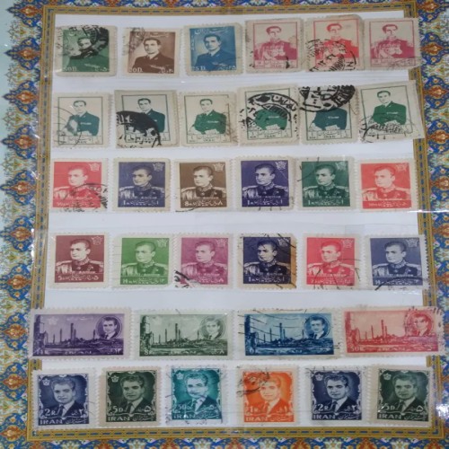 فروش تمبر شاهی پهلوی باطل شده اصل و نایاب