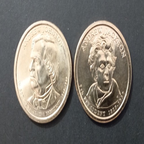 فروش 2عدد سکه سوپر بانکی 1 دلاری روسای جمهور آمریکا
