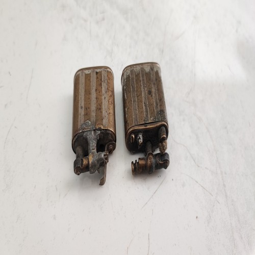 فروش جفت فندک بنزینی برنجی قدیمی و کلکسیونی با کارکرد معیوب