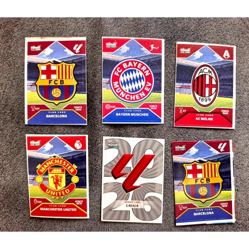 برچسب استیکر فوتبالی باشگاهی بارسلونا و منچستر 2026