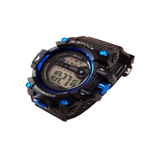 ساعت مچی مردانه مشکی آبی R_SHOCK مدل 1230