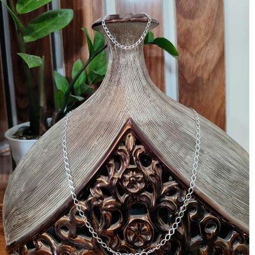 زنجیر دستبند نقره ایتالیایی روکش طلا سفید دستساز