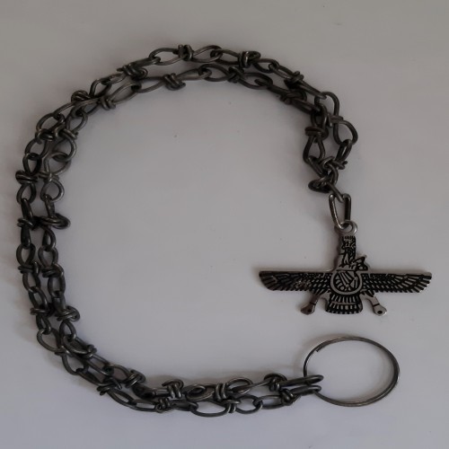 فروش گردنبند فروهر با زنجیر محکم دست ساز