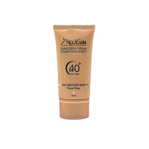 کرم ضد آفتاب کرم پودری SPF40 مناسب پوست چرب مدیسان