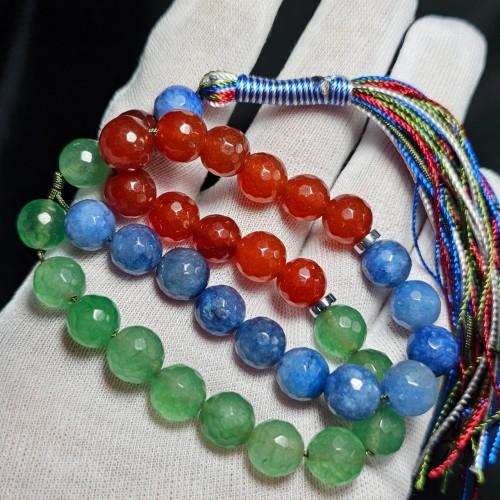 تسبیح 33 دانه سنگ جید معدنی با کیفیت عالی